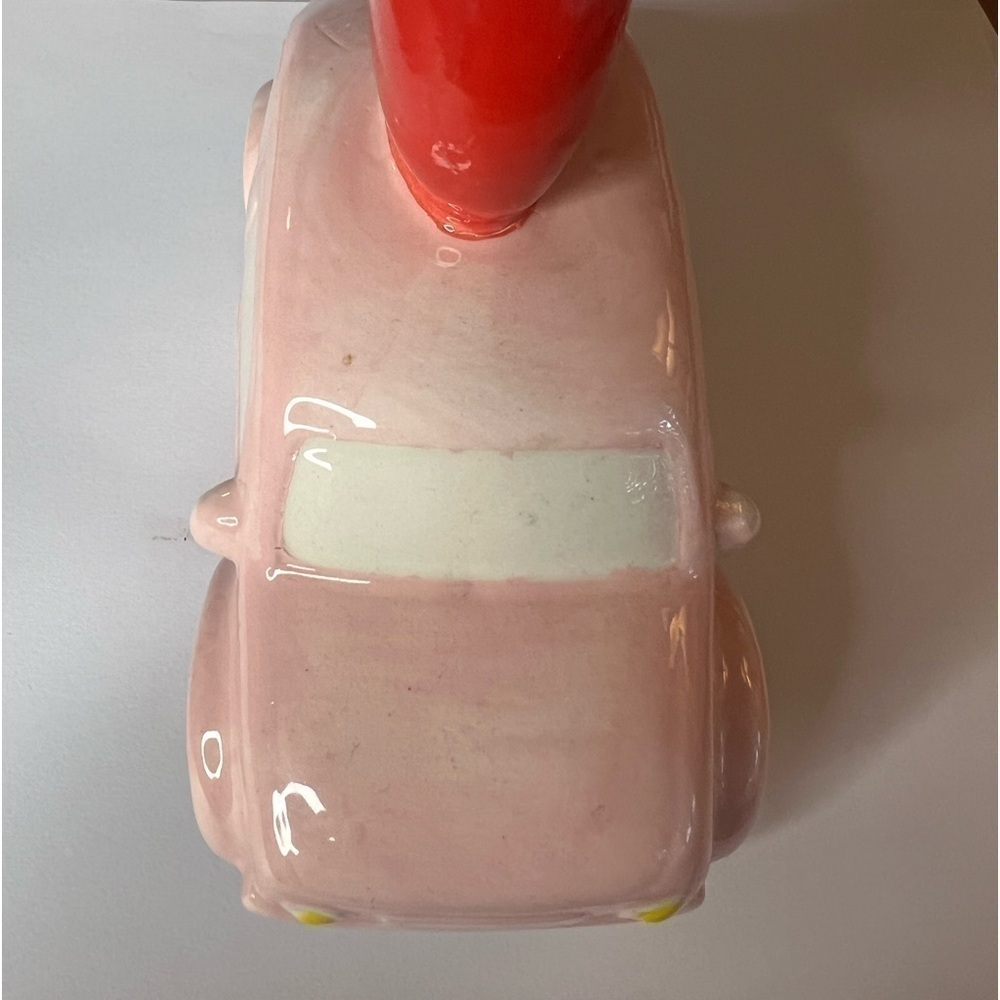 🆕❤️Vintage Inspired Pink Automobile with Red Heart Valentine's Day NEW - Picture 4 of 7